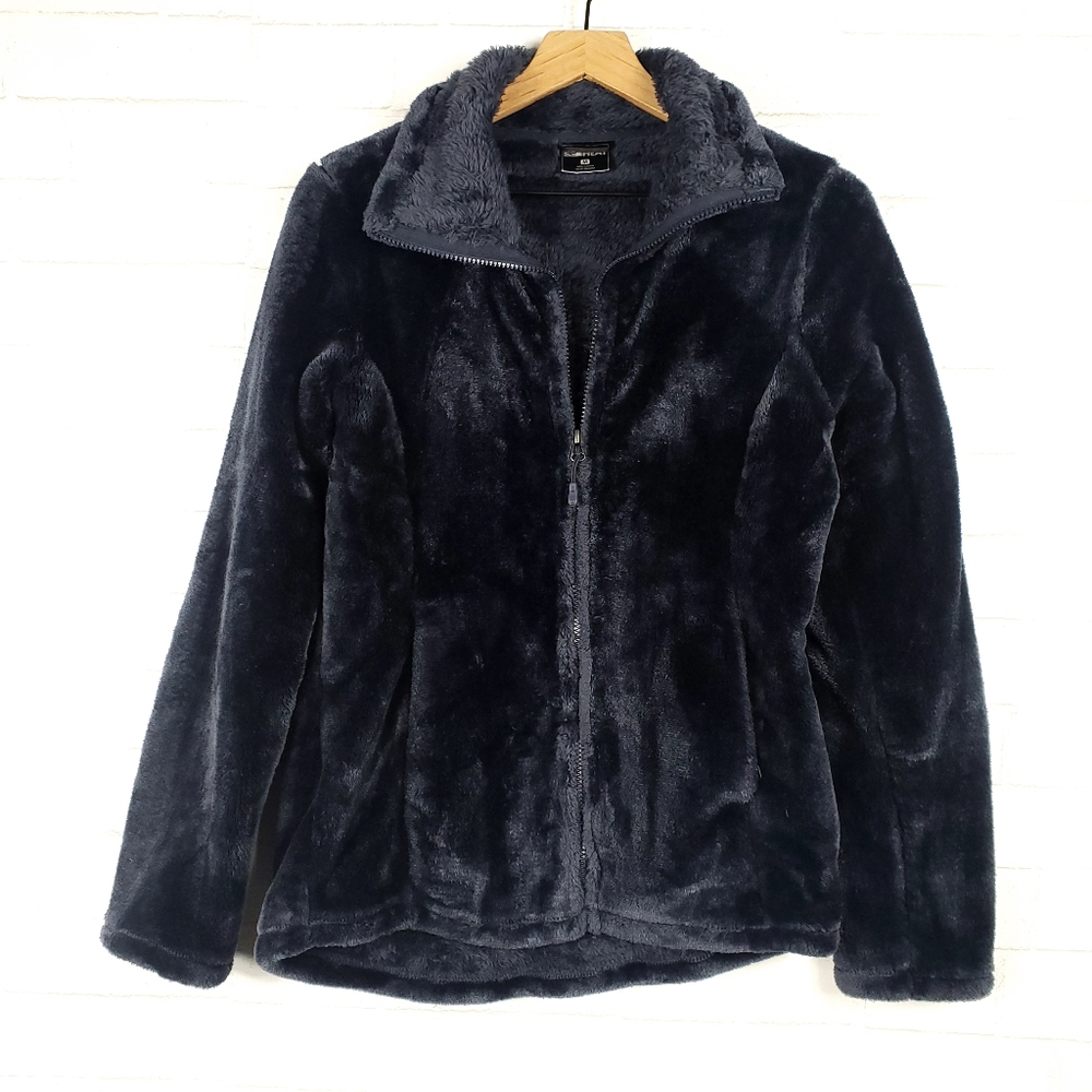 3/$25 32° faux fur jacket | Size M